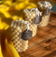 Beeswax Bubble Mould Candle