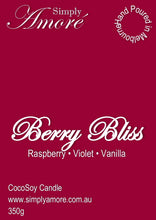 Load image into Gallery viewer, CocoSoy Candle - Berry Bliss 350ml
