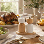 Coast to Coast Wood S&P 3pc Set - Ivory