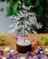 Clear Quartz Silver Crystal Tree